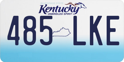 KY license plate 485LKE