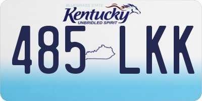 KY license plate 485LKK