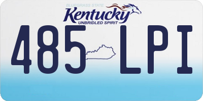 KY license plate 485LPI