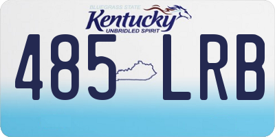 KY license plate 485LRB
