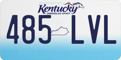 KY license plate 485LVL