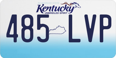 KY license plate 485LVP