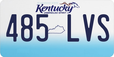 KY license plate 485LVS