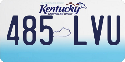 KY license plate 485LVU