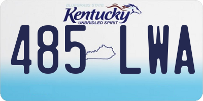 KY license plate 485LWA