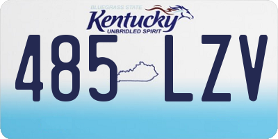 KY license plate 485LZV