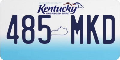 KY license plate 485MKD
