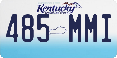KY license plate 485MMI