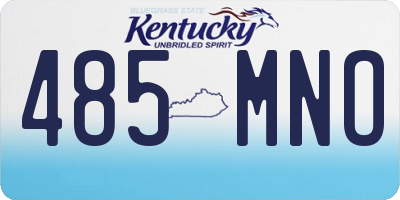 KY license plate 485MNO