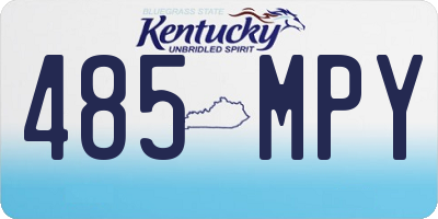 KY license plate 485MPY