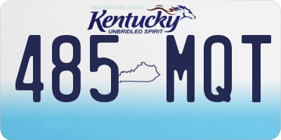KY license plate 485MQT