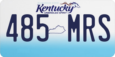 KY license plate 485MRS