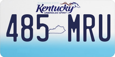 KY license plate 485MRU