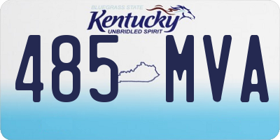 KY license plate 485MVA