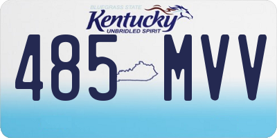 KY license plate 485MVV