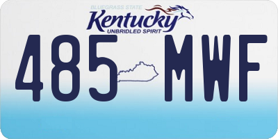 KY license plate 485MWF