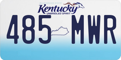 KY license plate 485MWR