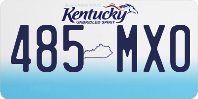 KY license plate 485MXO