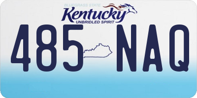 KY license plate 485NAQ