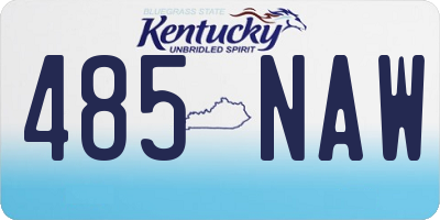 KY license plate 485NAW