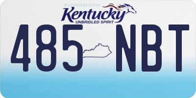 KY license plate 485NBT