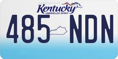 KY license plate 485NDN
