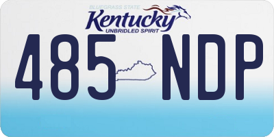 KY license plate 485NDP