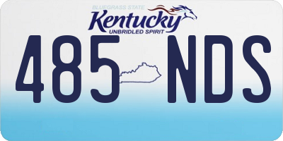 KY license plate 485NDS