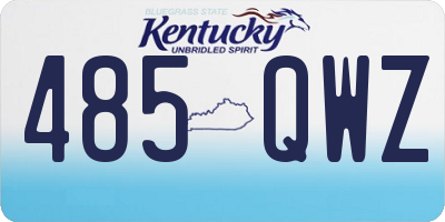 KY license plate 485QWZ