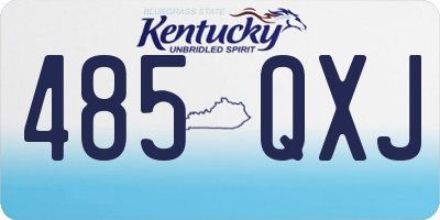 KY license plate 485QXJ