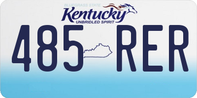 KY license plate 485RER
