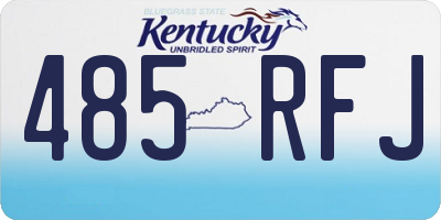 KY license plate 485RFJ