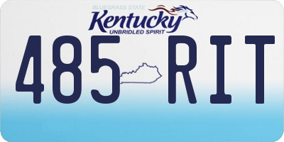 KY license plate 485RIT