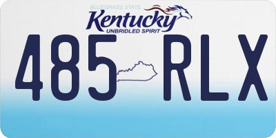 KY license plate 485RLX