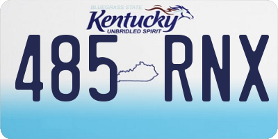 KY license plate 485RNX