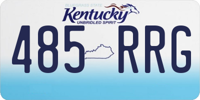 KY license plate 485RRG
