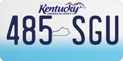 KY license plate 485SGU