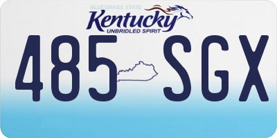 KY license plate 485SGX