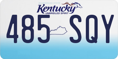 KY license plate 485SQY