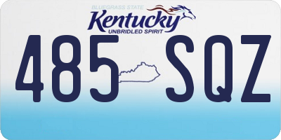 KY license plate 485SQZ