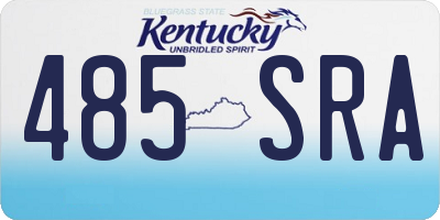 KY license plate 485SRA