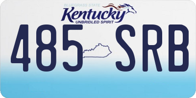 KY license plate 485SRB