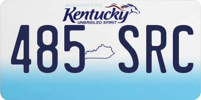 KY license plate 485SRC