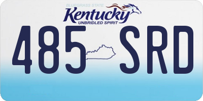 KY license plate 485SRD