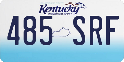 KY license plate 485SRF