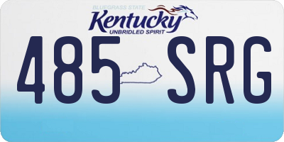 KY license plate 485SRG
