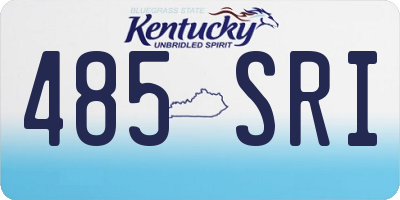 KY license plate 485SRI