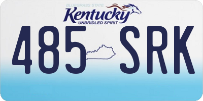 KY license plate 485SRK