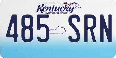 KY license plate 485SRN