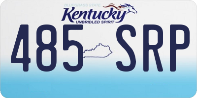 KY license plate 485SRP